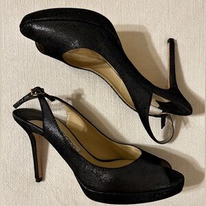 Beautiful Jimmy Choo peep toe heels, size ~8.5